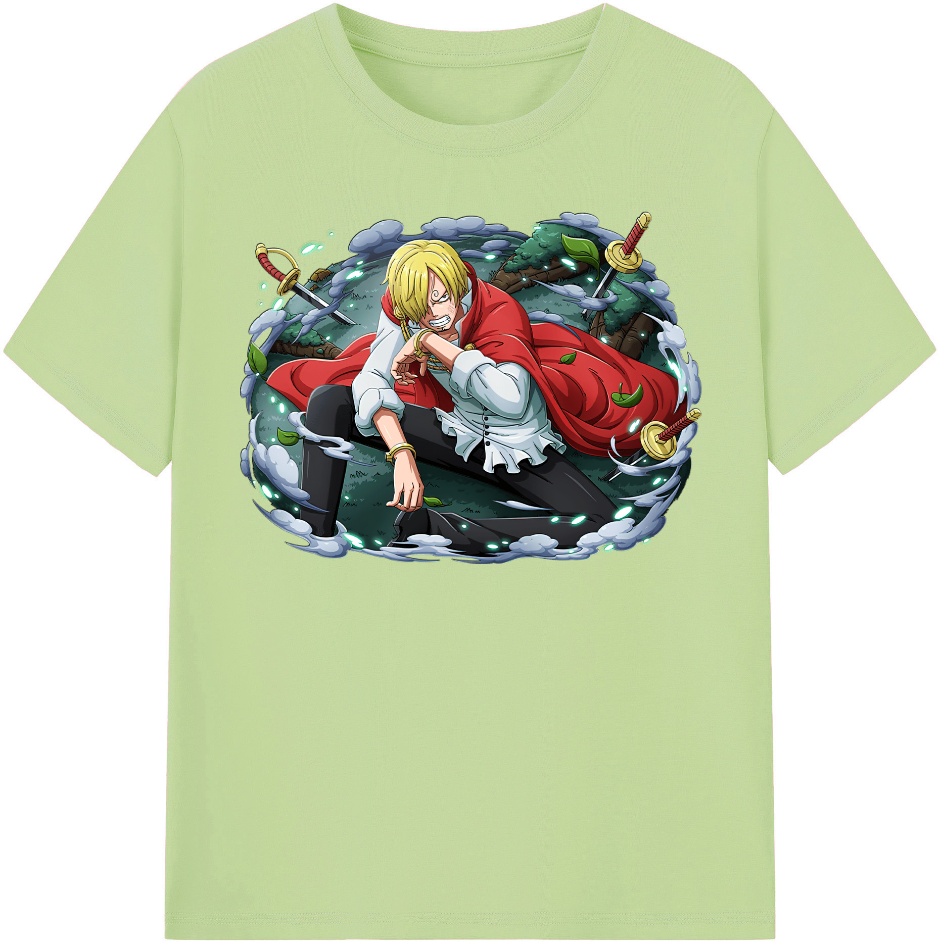 ワンピース サンジ ONE PIECE Sanji 綿100％半袖Tシャツ（フロントプリント）